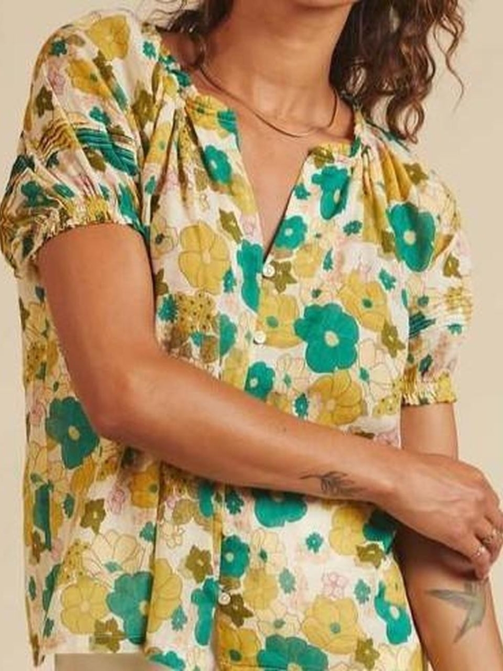 Trovata Birds of paradis June floral blouse